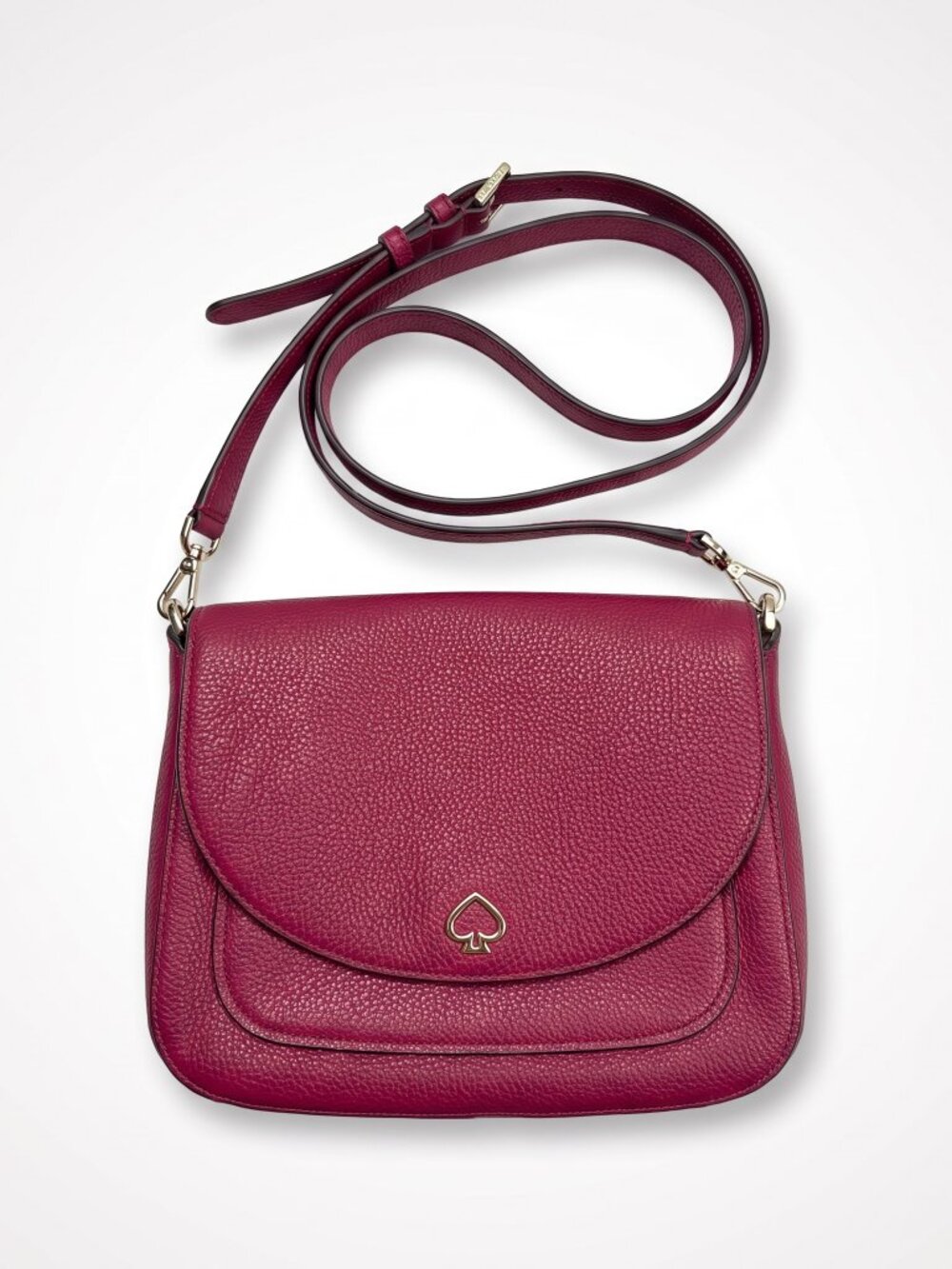 Kate Spade Cross Body Shoulder Bag - Berry w/ Gold Hardware